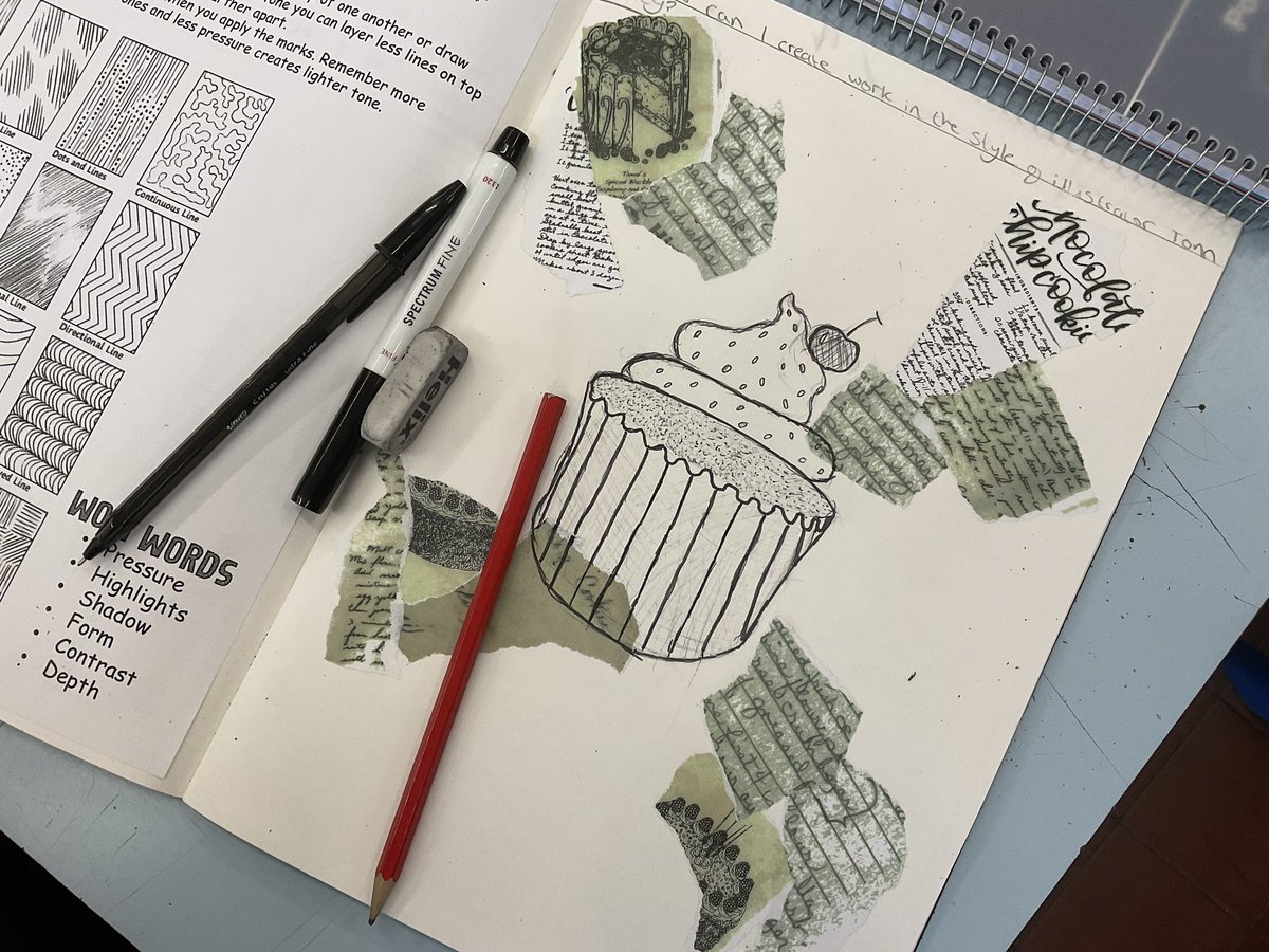 TRSSchool's tweet photo. Year 7 are creating work in the style of @tomhoveyart , the illustrator for #GBBO #illustration with Mrs Fletcher in Art now! The next step is to use their iPads to colour digitally! #learningfutures https://t.co/Y3EPGXryQY