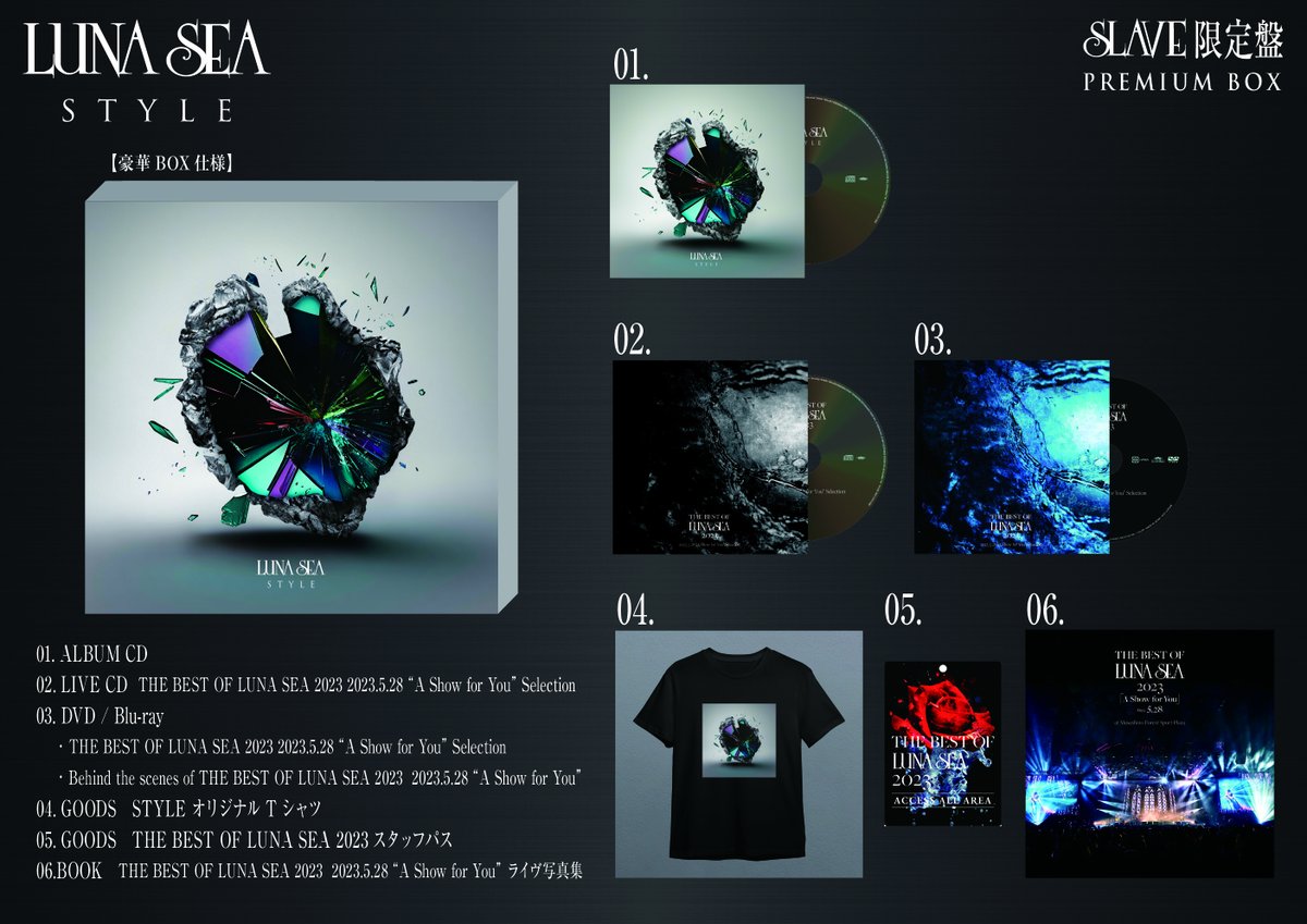 新作モデル LUNA SEA SLAVE限定盤 MOTHER STYLE Tシャツ - トップス