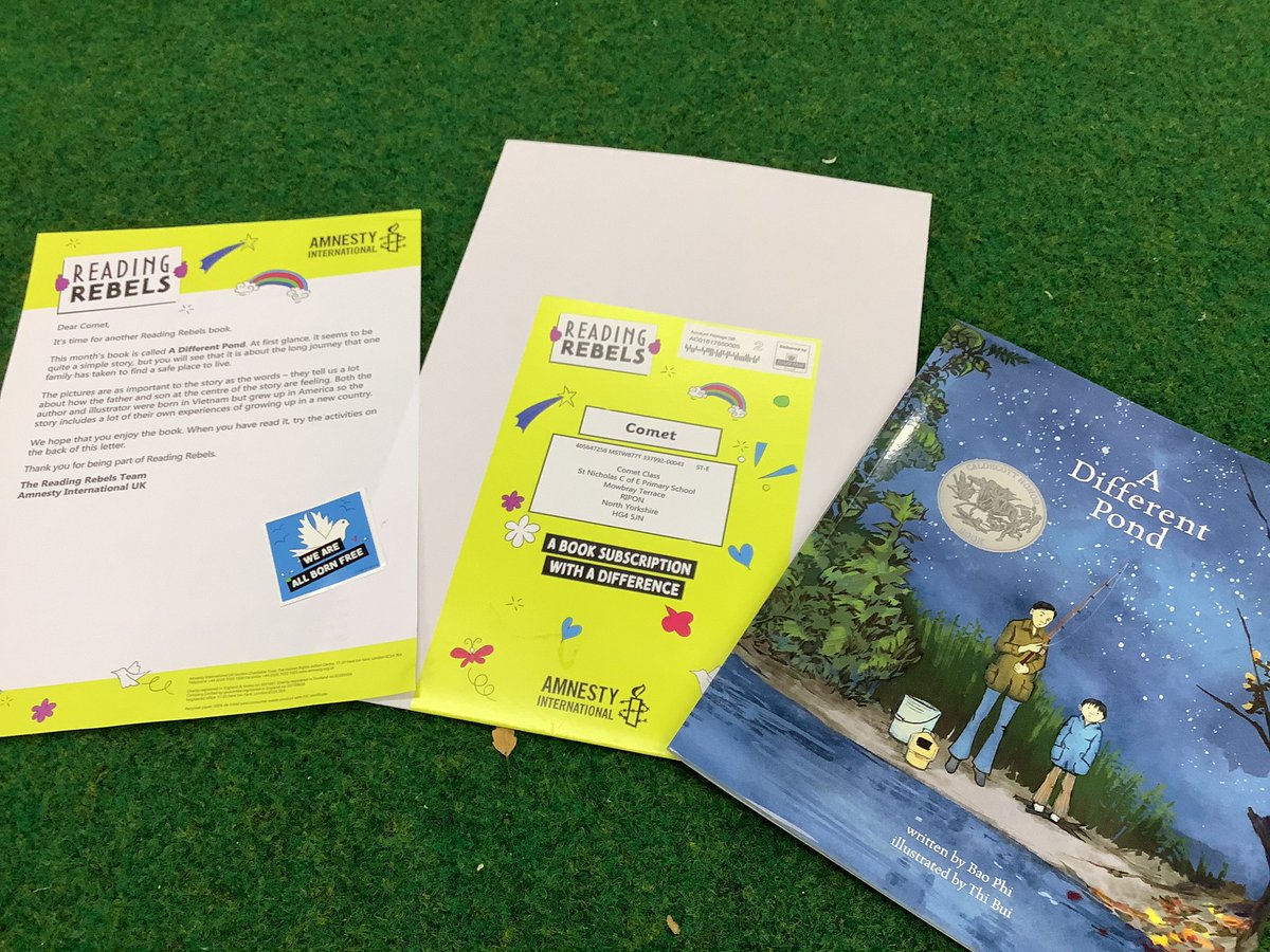 WestTanfieldSch's tweet photo. Sorry Y3s…the Y2s have had a sneaky peak at our new #ReadingRebels book whilst you were enjoying your author visit. We just couldn’t wait! Thank you @AmnestyUK https://t.co/KtX7lfvQsW