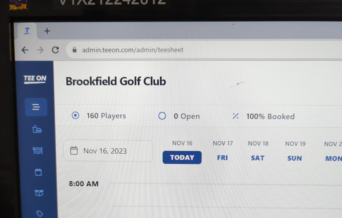 Not sure I've ever seen a tee sheet 100% full from first tee time until last. Enjoy the weather out there today 🌞