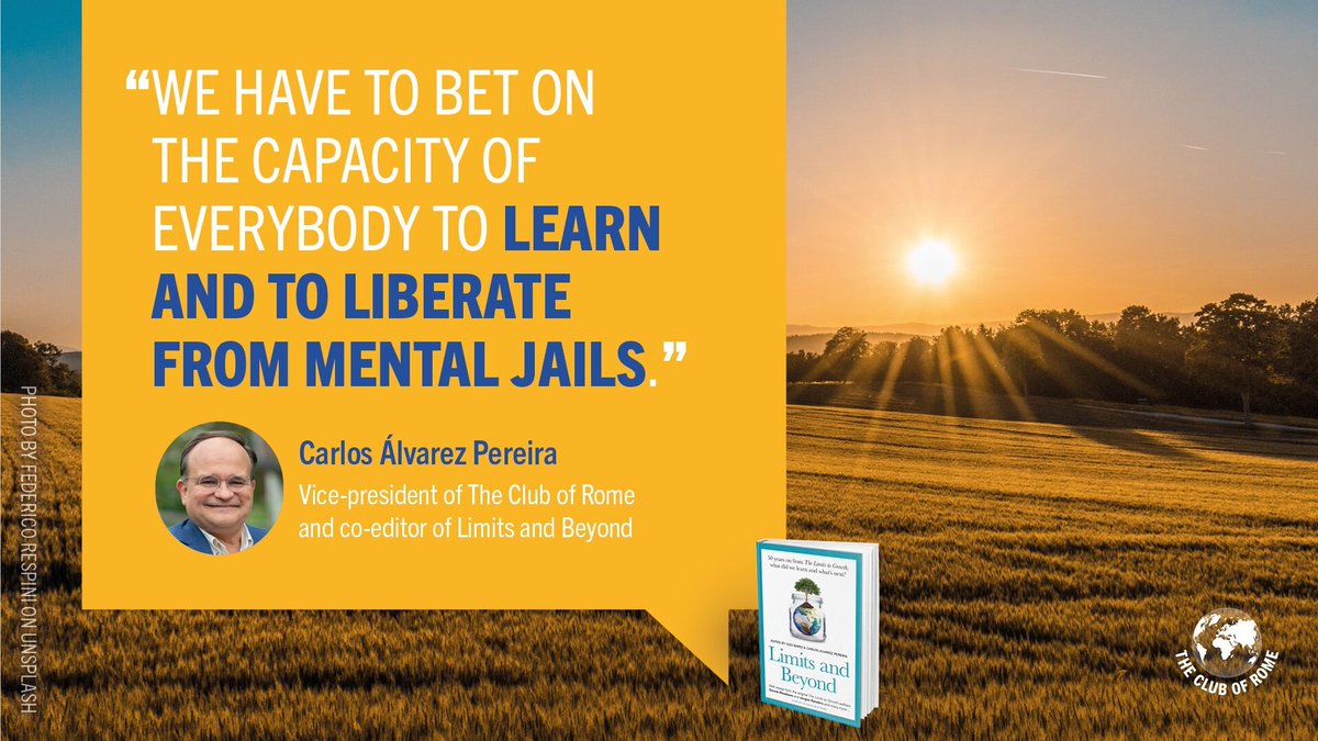ClubOfRome's tweet photo. 💬Q&amp;A with @CAPereira_CoR, co-editor of #LimitsAndBeyond, discussing what is hindering humanity from learning what we already know and how The Fifth Element program of The Club of Rome aims to catalyse mutual learning for regenerative change.

👉Read more: https://t.co/DGHqZy6q21 https://t.co/1SVGxyc5fU