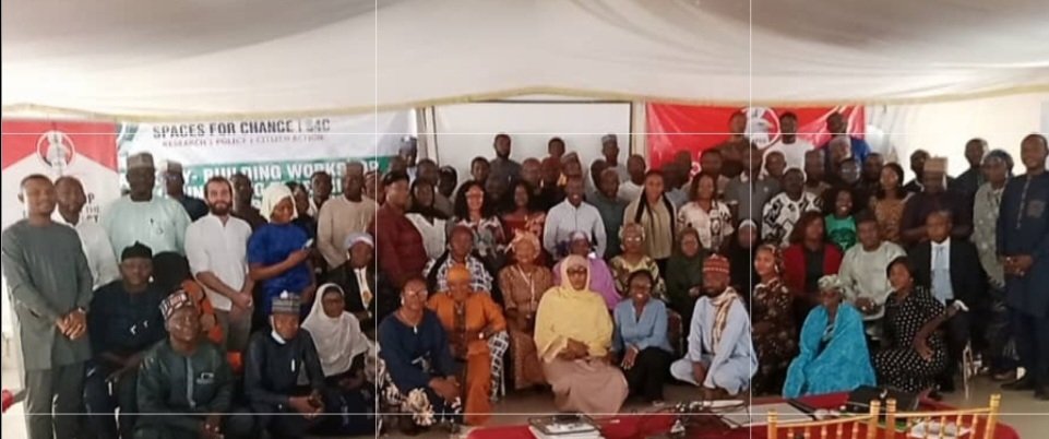 Spaces4Change's tweet photo. Day 2 of @Spaces4Change's workshop on countering terrorism financing abuse in the nonprofit sector wraps up in Maiduguri, Borno State, with 100 NPOs working in northwest and north-Eastern regions in attendance. Workshop is supported by Global Center on Cooperative Security https://t.co/hcwmLykU9V