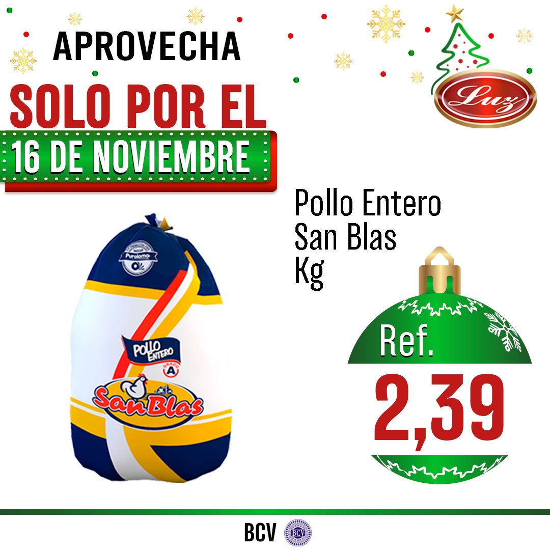 mercadosluzca's tweet photo. Ven y celebra la navidad con el #SoloPorEl en todas nuestras sucursales y en @luz.quick únicamente el 16 de noviembre

#AutomercadosLuz #LuzQuick #noviembre2023 #FestivaldePrecios #descuentos #mercado #promos #market #mall #supermercado #comida #ofertas #promociones #productos https://t.co/Mzhwq4DfKQ