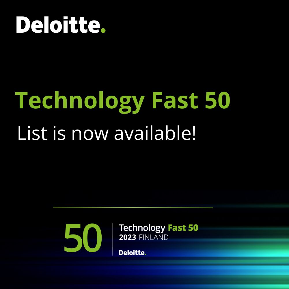 Deloitten Technology Fast 50 -listaus on nyt julkaistu! Isot onnittelut kärkikolmikolle ja kaikille listalle yltäneille yrityksille!
 
🥇 <a href="/metacoregames/">Metacore</a>  
🥈 <a href="/KempowerOyj/">Kempower</a> 
🥉 <a href="/grundium/">Grundium</a>  

Koko lista ladattavissa linkin takaa: deloi.tt/49BhE5h

#fast50