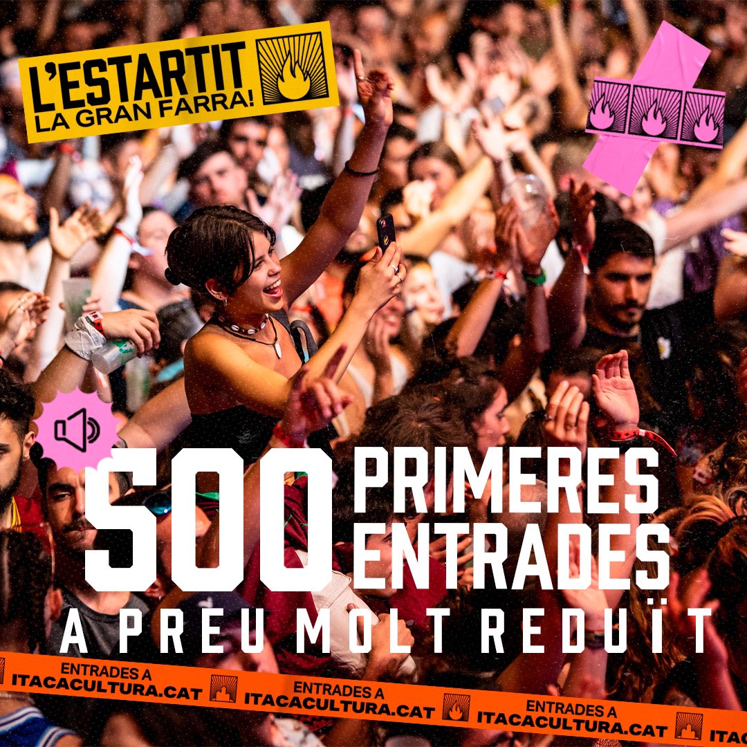 Atenció🚨Ja podeu comprar entrades per l’Ítaca Sant Joan, a un preu reduït!
🎫 500 entrades a 15€ i a punt de descobrir els primers artistes confirmats per a les nits del 22 i 23 de juny 👇🏼#InCostaBrava
itacacultura.koobin.com