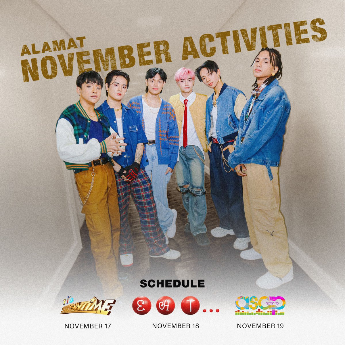 Dadagundong sa mga susunod na araw!

ALAMAT to perform their latest release 'Dagundong' on these dates. 
(see poster for details) 

Kita-kits, Magiliw! 

Taglines for tomorrow: 
ALAMAT DAGUNDONG SA SHOWTIME
#ALAMATIsaPuso
