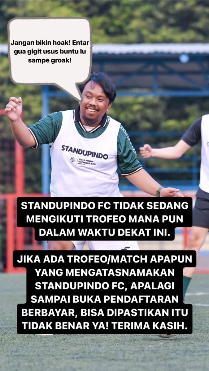 Sebuah info penting silakan disimak. #TimnasStandupindoFC #TimnasDay