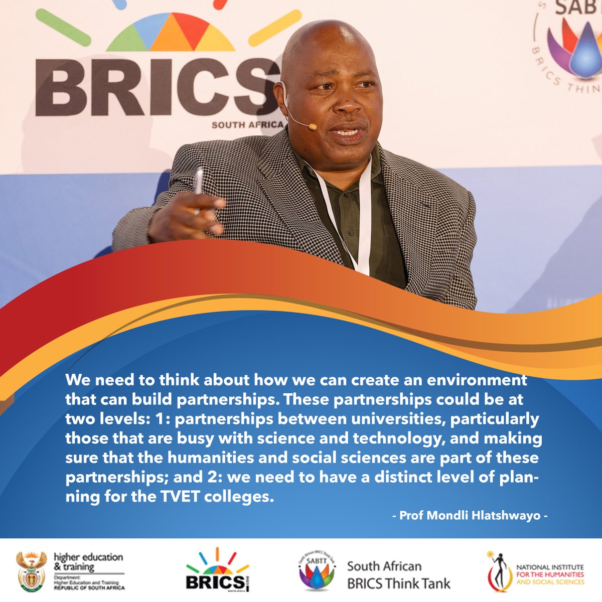 BricsSa's tweet photo. Prof Mondli Hlatshwayo, graced our stage as panel expert on the topic of leveraging BRICS strengths to shape the future of education and skills development. https://t.co/g9wMuzIfrY