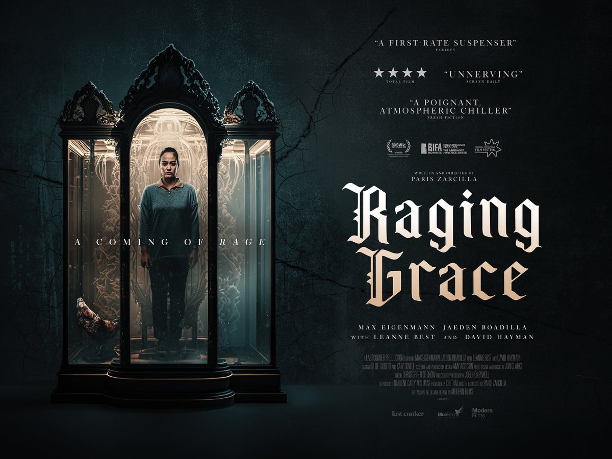 Exclusive: take a peep at the poster for Paris Zarcilla's home help horror movie Raging Grace – coming to UK cinemas on 29 Dec via our friends at @ModernFilmsEnt.