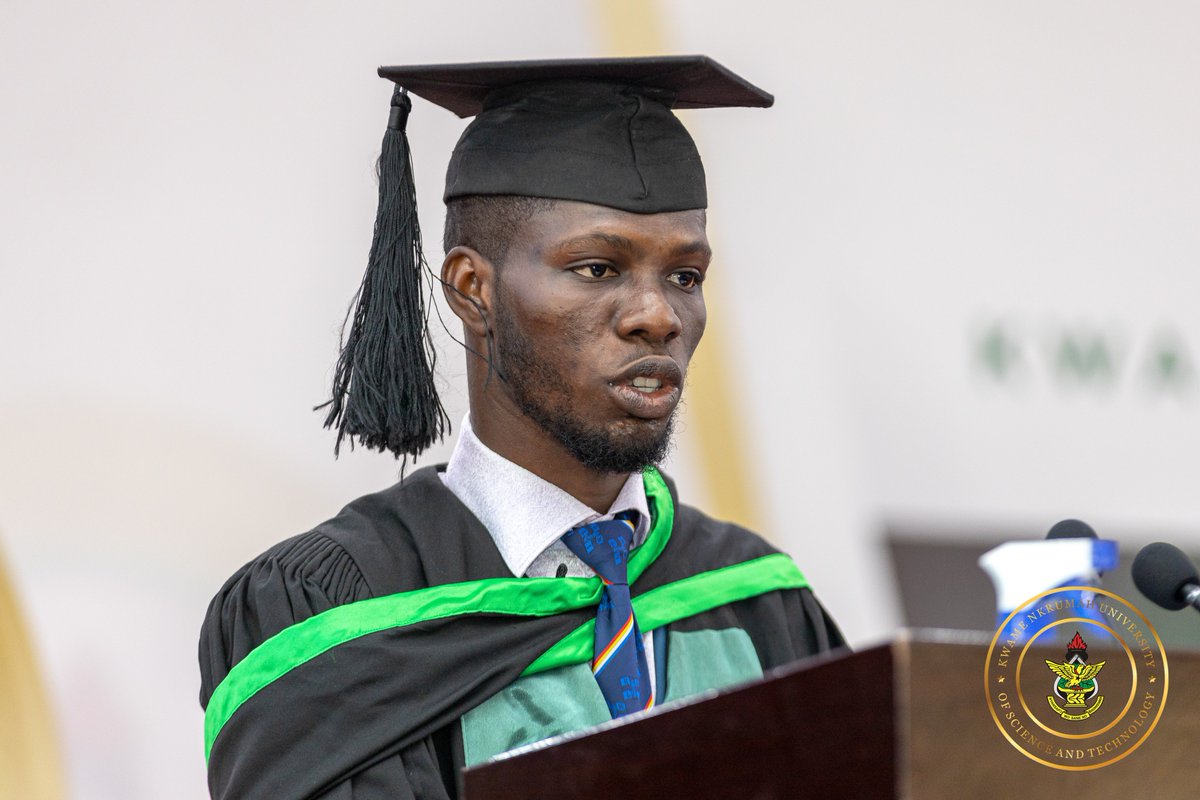 📍📍ATTENTION GENERAL PUBLIC📍📍

Prince Dela Goka, a student of Doctor of Veterinary Medicine has been adjudged the Valedictorian of the College of Health Science with a CWA of 78.9 ⭐⭐⭐

He emerged as the overall best-graduating student out of 1479 Graduates from the college.