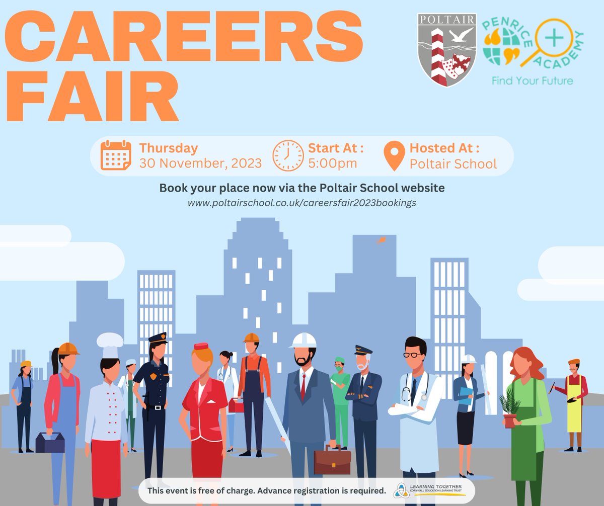 For Years 10 &amp; 11 👇😀

Thursday 30 November, 5:00pm-7:00pm at <a href="/PoltairSchool/">Poltair School</a> 📍.

This is an exciting opportunity for students and their parents/carers to meet a wide range of post-16 education providers and employers.

❗ Advanced registration is required.

#NextStep #Careers