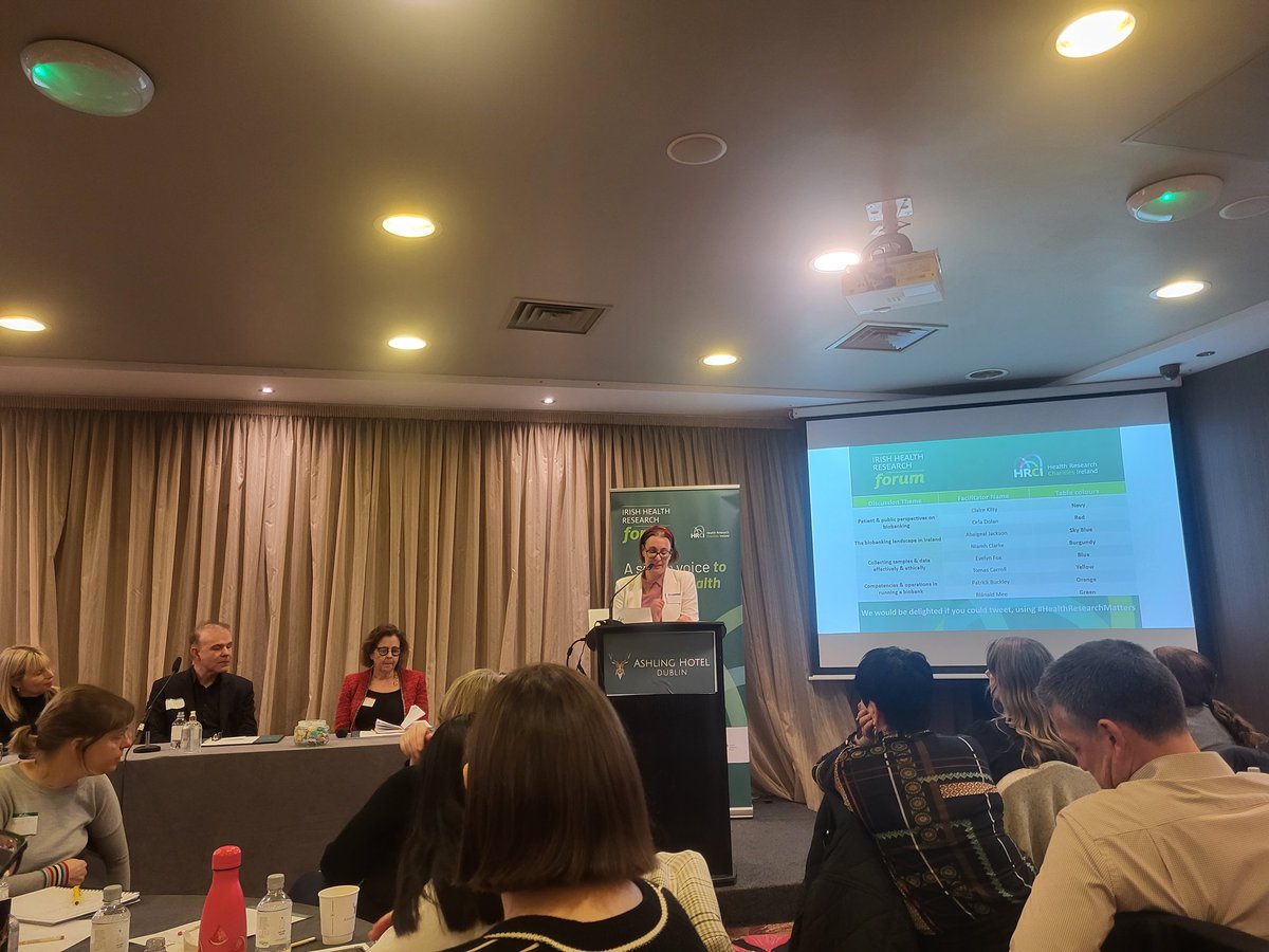 Really insightful discussions at @HRCIreland IHRF event this morning on #biobanking for research in Ireland. Uncomfortable truths aired and real passion to mobilize national level approaches. Maith thu.. #healthresearchmatters #patientsinvolved