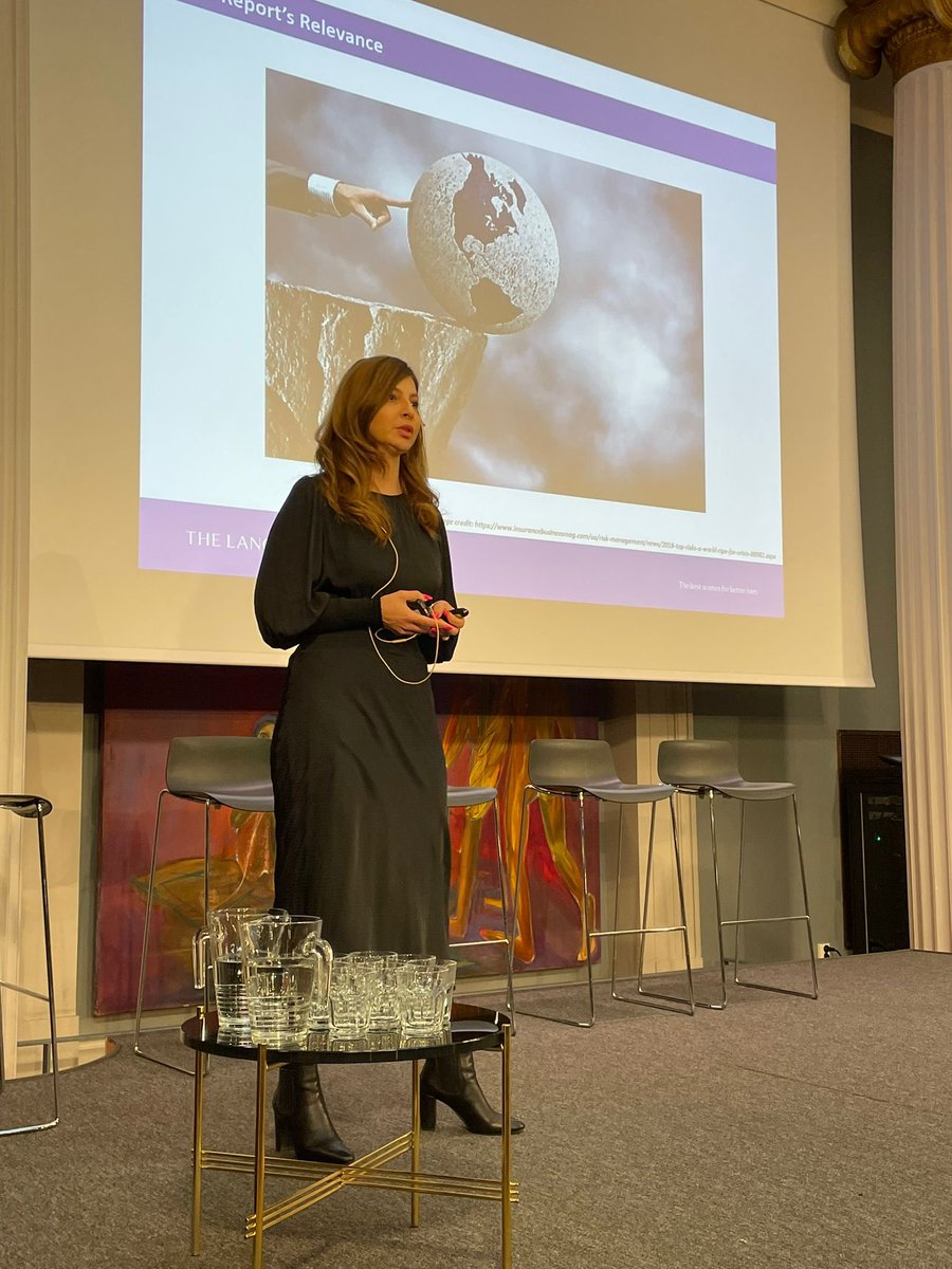 Happy to host Dr. Sara Causevic today in Oslo presenting her work in a recent Lancet report on health equity and gender equality and its contribution to peace.