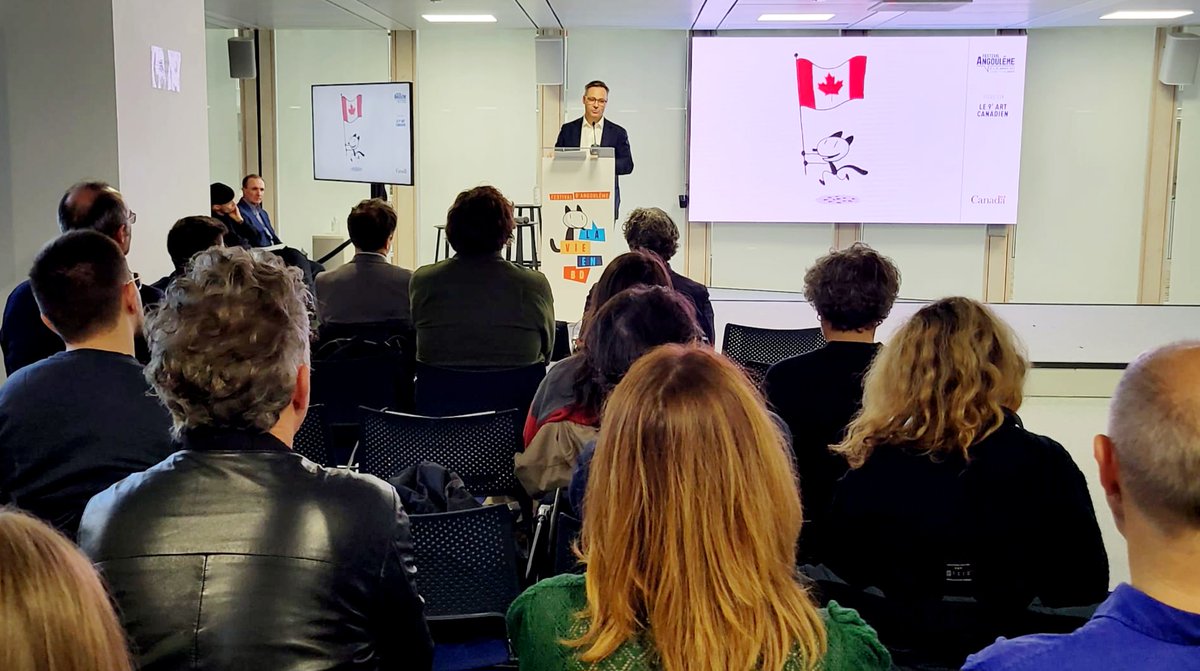 Ambassade du Canada en France (@ambcanfrance) on Twitter photo Le compte à rebours avant le #FIBD <a href="/bdangouleme/">Festival d'Angoulême</a> est lancé, avec un focus spécial sur le 9e art canadien 🍁pour l’édition 2024 ! On a hâte de voir les auteurs du Canada d’est en ouest rayonner dans toute leur diversité à cet événement phare pour la #BandeDessinée ☺ #FIBD2024 Le compte à rebours avant le #FIBD <a href="/bdangouleme/">Festival d'Angoulême</a> est lancé, avec un focus spécial sur le 9e art canadien 🍁pour l’édition 2024 ! On a hâte de voir les auteurs du Canada d’est en ouest rayonner dans toute leur diversité à cet événement phare pour la #BandeDessinée ☺ #FIBD2024