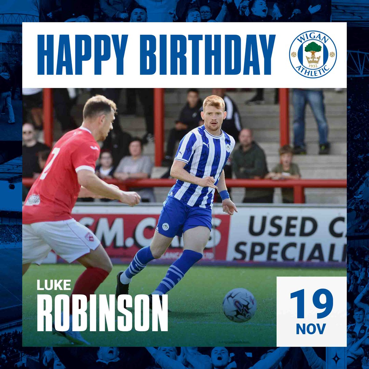 LaticsOfficial's tweet photo. 🎂 Wishing Happy Birthday to defender, Luke Robinson! 

🎉 Have a great day, Luke!  

#wafc 🔵⚪️ https://t.co/iV2Cbm2WVG