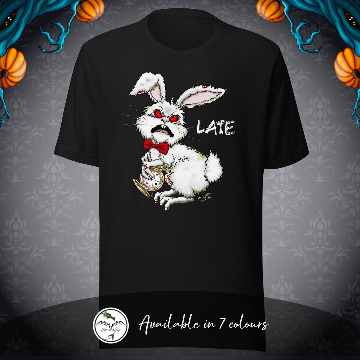 StormseyeDesign's tweet photo. THE ZOMBIE BUNNY LIVES..... :D https://t.co/trli4Slbl5 
#smallbusinessowneruk #whiterabbit #originalartwork #madeinscotland #cuteandcreepy #cuteandspooky #gothic #alternativedesigns #alternative #darkaesthetic #gothfashion #alwayslate https://t.co/J8uNAIpJxO