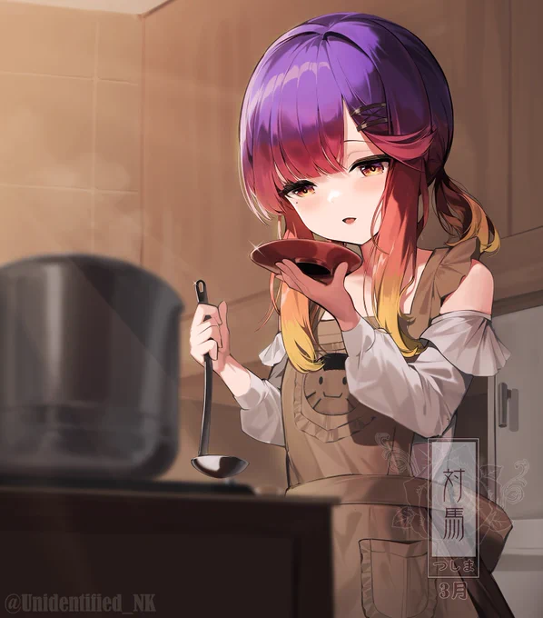 料理と対馬ちゃん…#艦これ #今月の対馬 #3月の対馬 