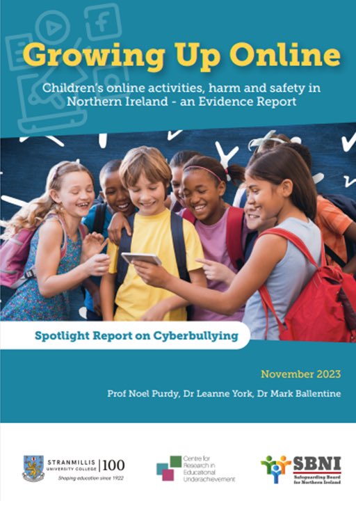 To mark Anti-Bullying Week, we have published a new ‘Spotlight on Cyberbullying Report’ by @stranbelfast highlighting the nature and extent of online bullying behaviours among children and young people aged 8-18 in NI. #AntiBullyingWeek   Read the report: tinyurl.com/spotlightcyber…