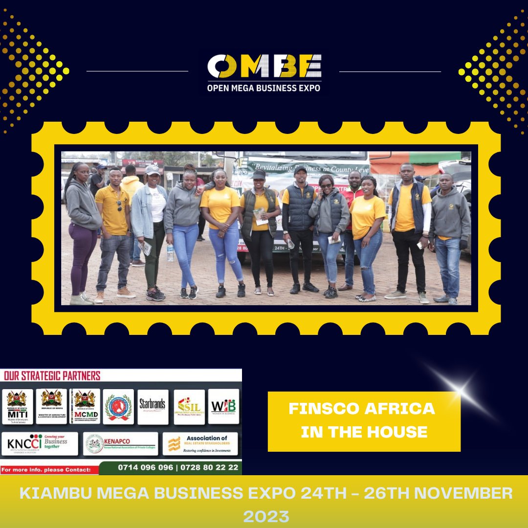 Finsco Africa Wako ndani ndani ndani kabisaa ?

Je wewe ?

#OMBE #openmegabusinessexpo #CustomerObsessionMonth #PassportMkononi #UFAAinEldoret #NiSareKabisa #KCAUat10