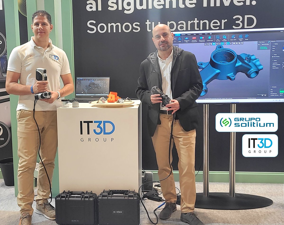 It3dgroup's tweet photo. La tecnología IT3D presente en la feria Metal Madrid de la mano de nuestro Partner Oficial @gruposolitium. Ven a conocernos al stand 8F12 y descubre las últimas novedades 3D en el sector industrial.
https://t.co/QYNlJdiDyO
#MetalMadrid
@IFEMA
#IT3DGroup https://t.co/M2JGUogho5
