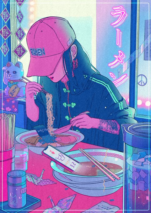 「ロングヘアー 麺」のTwitter画像/イラスト(新着)｜4ページ目