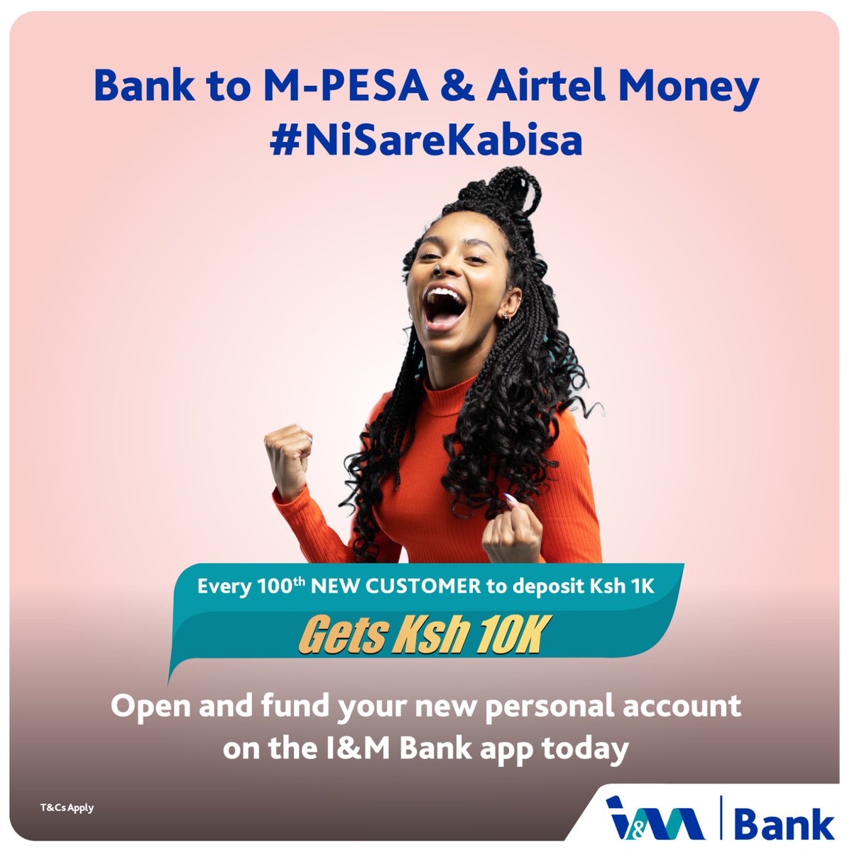 I&M bank allows you to transfer money from your back account to your mobile money for free
#NiSareKabisa
Free bank to Mpesa