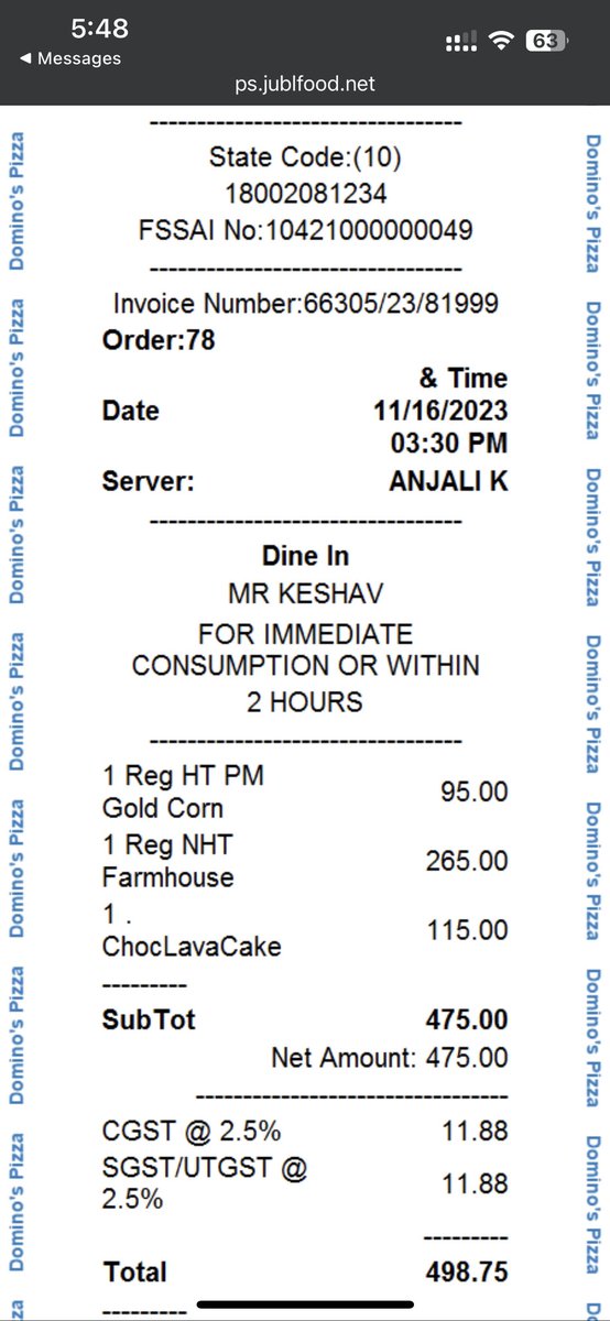 keshavcnlu's tweet photo. Today I spent approx 500 on Domino’s Pizza, at Kankarbag, Patna Branch. It was worst pizza i had ever eaten in my life. No base, no stuffings, no cheese and compromised food. And even Domino’s not giving ratting option on massage so I’m writing here.
@dominos_india  @dominos https://t.co/Q0Ov7LRpBJ