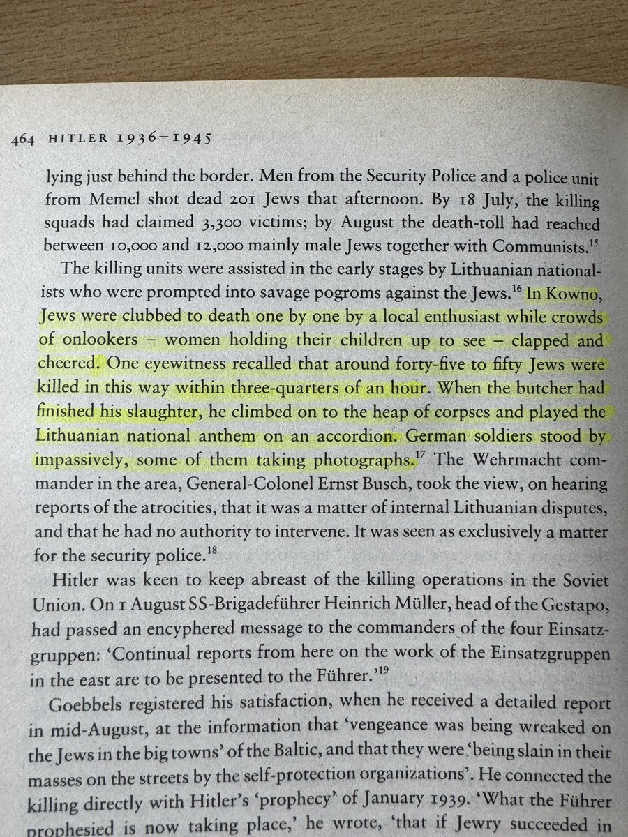 I’m rereading Kershaw’s second biography of Hitler and have been struck again by the speed at which anti-semitism can grow from a small flame into a raging fire. Praying for Jews across the world today.