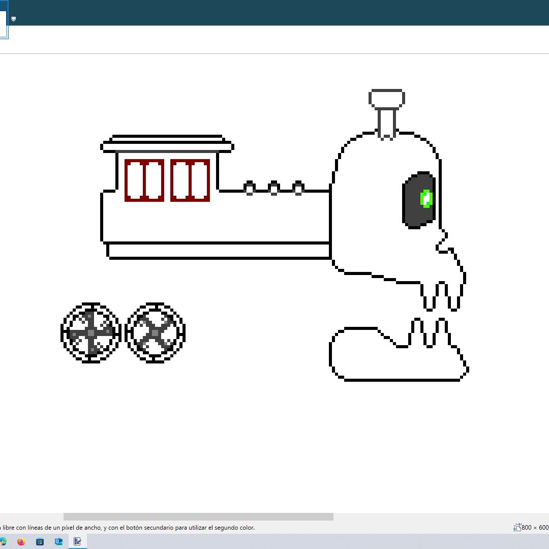 Jean_X32's tweet image. Haciendo un Sprite del tren corrompido, se llama &quot;Corroptren&quot; 🎨
#SMBX
