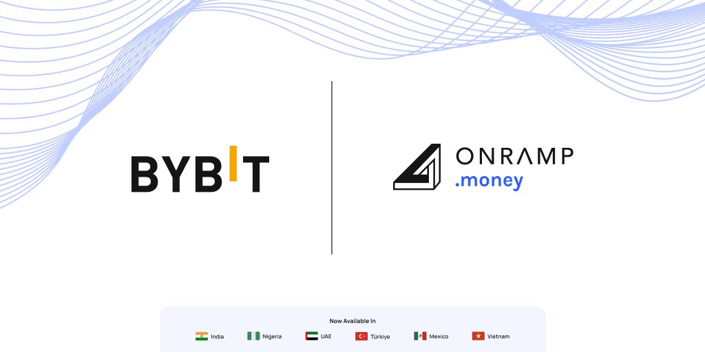 onrampmoney's tweet image. We&apos;re thrilled to announce a game-changing integration that&apos;s set to transform the crypto trading experience for users in India🇮🇳, Vietnam🇻🇳, Nigeria🇳🇬, UAE🇦🇪, Mexico🇲🇽 &amp;amp; Turkey🇹🇷 on @Bybit_Official 

Buy ETH, BTC, USDT on @Bybit_Official  here: bybit.com/fiat/trade/exp…

Thread.🧵