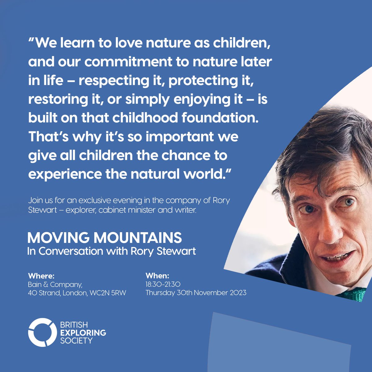 Only two weeks now until our event with <a href="/RoryStewartUK/">Rory Stewart</a>! We are also very excited to announce that it'll be hosted by broadcaster <a href="/TinaDaheley/">Tina Daheley</a>🙌

This small and private event is capped at 70 participants. Don't leave it too late, get your ticket today!

britishexploring.enthuse.com/rorystewart#!/