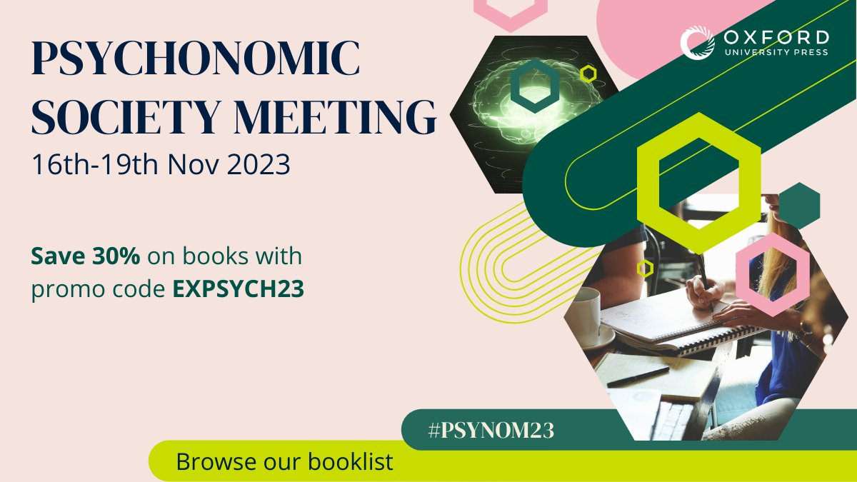 It's day 1 of the Psychonomic Society Meeting #psynom23! Hundreds of researchers are gathering to explore the latest advances in #cognition, including memory, learning, #perception, and more! 🔎 Browse our booklist today: oxford.ly/47dma8h