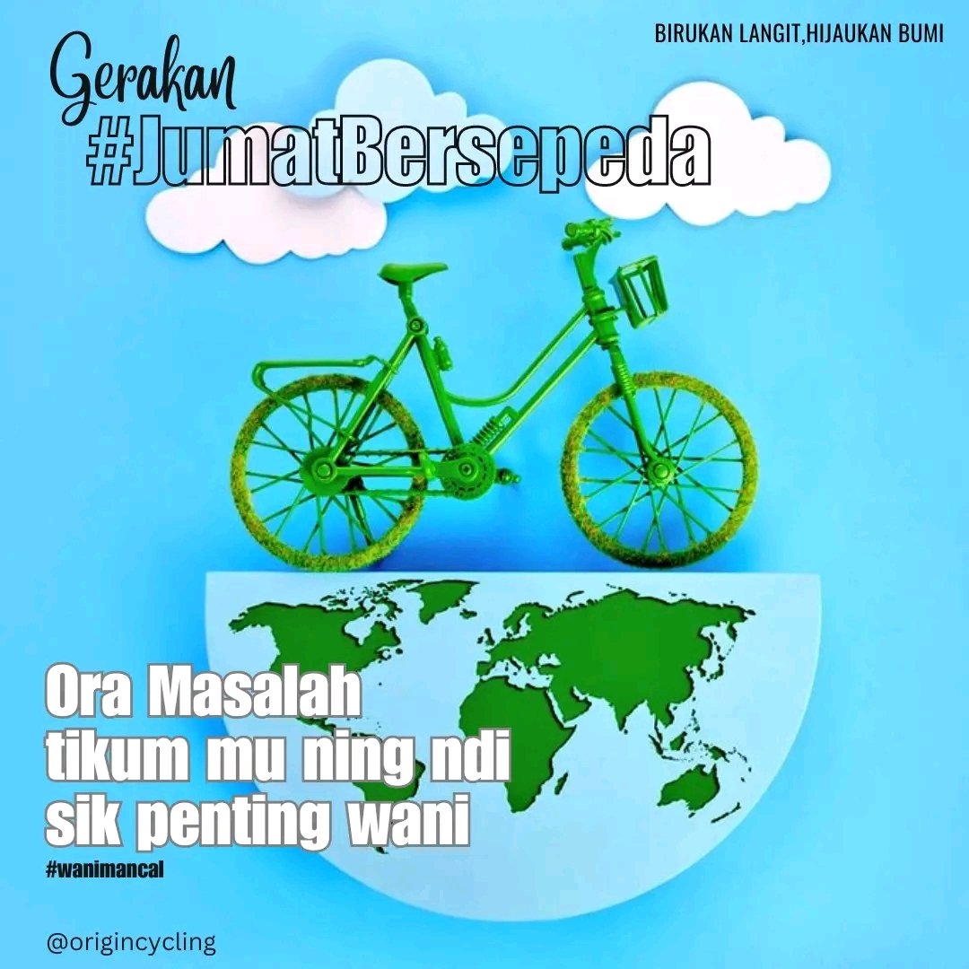 Yuk, bangun budaya BIKE ... #magelangbike #magelangsantunbersepeda #magelang #magelangramahsepeda #bike2campus #bike2work #solusitanpapolusi   #bersepedauntukindonesia  #fightclimatechange #ClimateActionNow  #jumatbersepeda #SavePalestine #ClimateAction #bersepeda