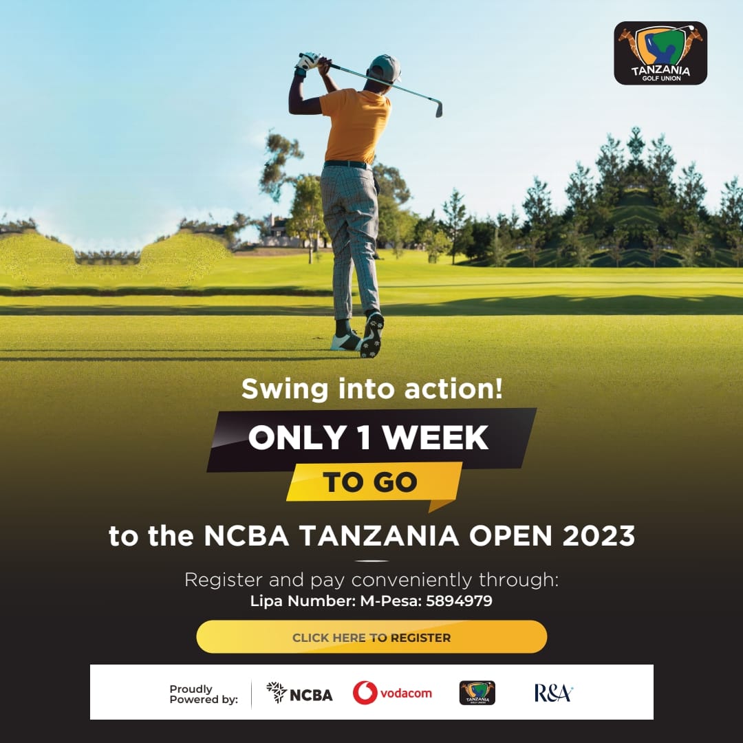 ONE WEEK TO GO! Register now for your shot at golf history via the link below and on our Bio! golfpad.events/event/PWTU5/re… @nsc_bmt @wizara_ya_michezo @ncbabanktz @vodacomtanzania @mwananchi_official #TGU #golf #NCBAGolfOpen2023