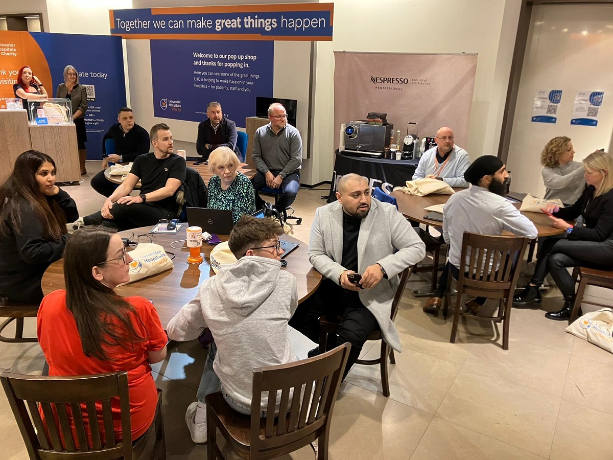 DrFoxLHC's tweet photo. The first fundraising event is in full swing at our Pop-up shop at the Highcross Shopping Centre for @Leic_Hospital.  #BossBreakOut #GreatThingHappen https://t.co/kzU89pHSXn