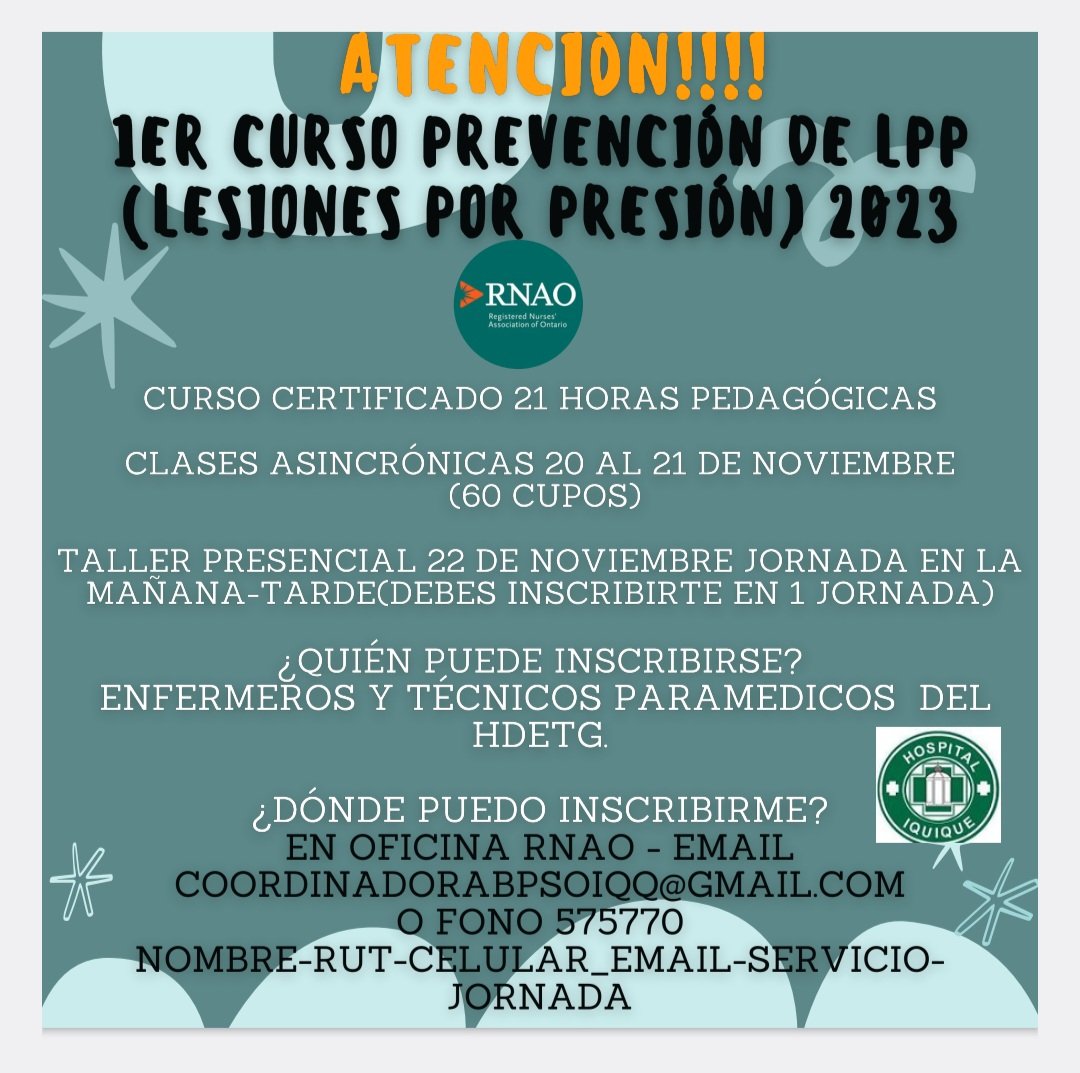 BPSOHospitalIqq's tweet photo. #BPSO @Hospitaliquique   Atención!!! Llegó el momento para inscribirse. 🤗
@DorisGrinspun 
@rpintornao 
@Jessica70027495 https://t.co/ymN9BErGau