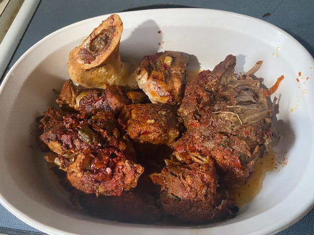 v224info's tweet photo. Pibil all done. This was done with a picnic shoulder versus a pork shoulder. Huge difference in texture and flavor. Both cuts can be used is homeade sausage as well producing different flavors and textures. Which do you prefer? #carnivore #keto #pibil https://t.co/n06k96j6Tc