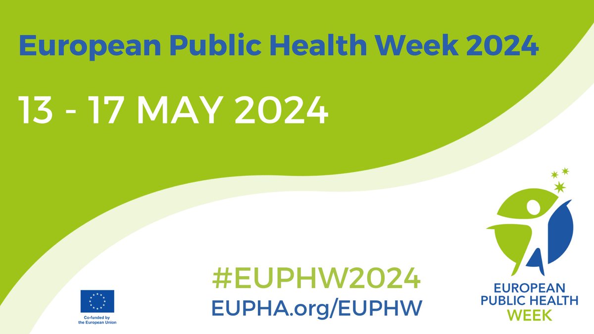 ✏️ Mark you calendars! 📅 The 2024 European Public Health Week (EUPHW) will take place between May 13 - 17 ✉️ More info soon! #EUPHW2024