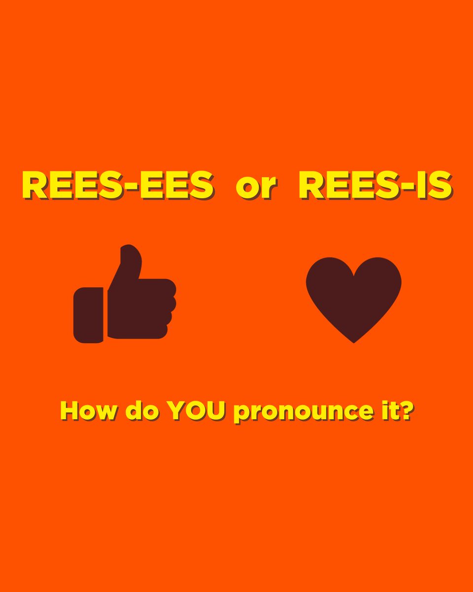 Comment below with a 👍 or 🧡 and tell us how YOU pronounce REESE'S!

#Reeses #ReesesCanada