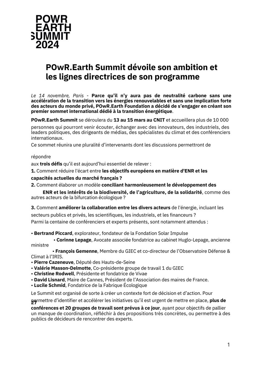 POwR Earth Summit tweet media