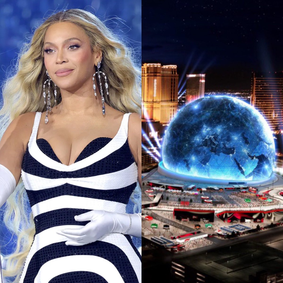 DailyLoud's tweet photo. Beyoncé is now in talks to headline a Vegas residency at the new Sphere arena. Her team is reportedly seeking $10 Million. https://t.co/Hr2On2YiNH