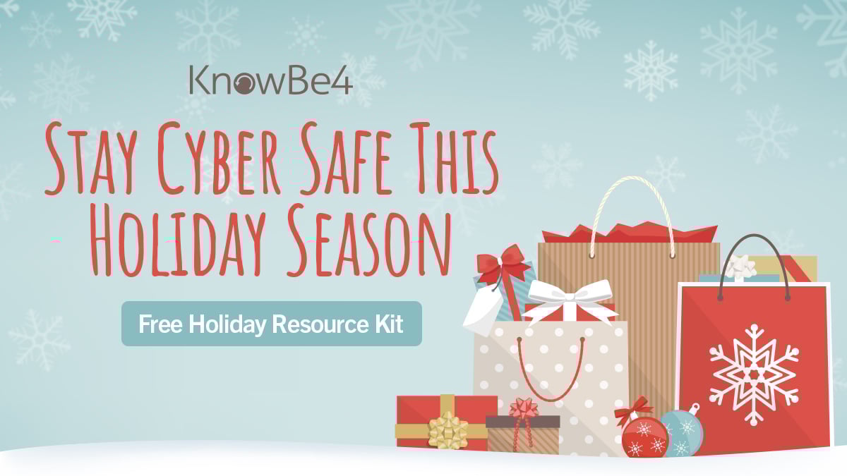 KnowBe4's tweet image. KnowBe4’s holiday resource kit includes our new Holiday Cybersecurity World Passport game, free training modules, security documents, newsletters and more to share with your users to keep them and your network safe. Get your free kit now: bit.ly/3QYE2yf