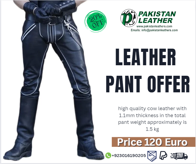 Special Offer With 20% Discount.
Available at a very reasonable price
Price Only #120_Euro
@leather_pakistan_onl
#LeatherPants
#LeatherFashion
#RockAndRollStyle
#EdgyFashion
#LeatherOutfit
#Fashionista
#OOTD
#StreetStyle
#LeatherLove
#ChicStyle