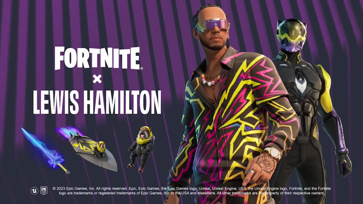 E__Collab's tweet photo. Fortnite - Rocket League x Lewis Hamilton 🏁

Peut-être un indice du futur mode "racing" d'Epic Games. 👀

Pour RL, 2 packs complets, un avec la voiture et l'autre sans. Et pour Fortnite, le skin de Lewis avec sac à dos, pioche, planeur.

📅 Disponible le 17/11 ⛏️
📅 Disponible jusqu'au 30/11 🚗

#lewishamilton #Fortnite #RocketLeague