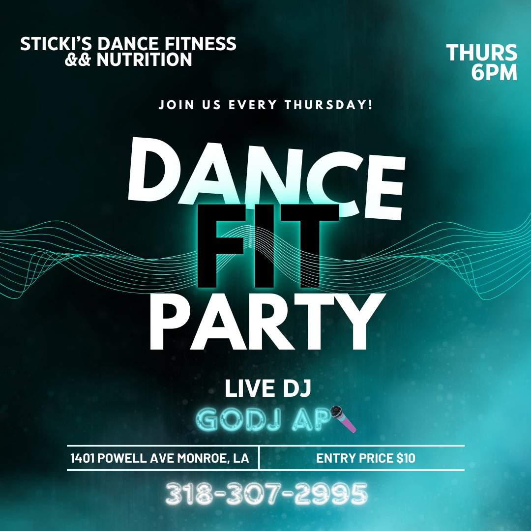 stickiinmycity's tweet photo. Dance Fitness Is A Great Key To Maintaining Physical Health, Enhancing Cardio Fitness, And Enjoying An Engaging &amp;&amp; Rhythmic Workout. You Just Have To Show Up For Yourself Consistently! My Guy @GODJ_AP Will Be Live In The Building So You’ll Definitely Catch A Vibe! 💜💙🔥💪🏾 https://t.co/wWWZtYhHug