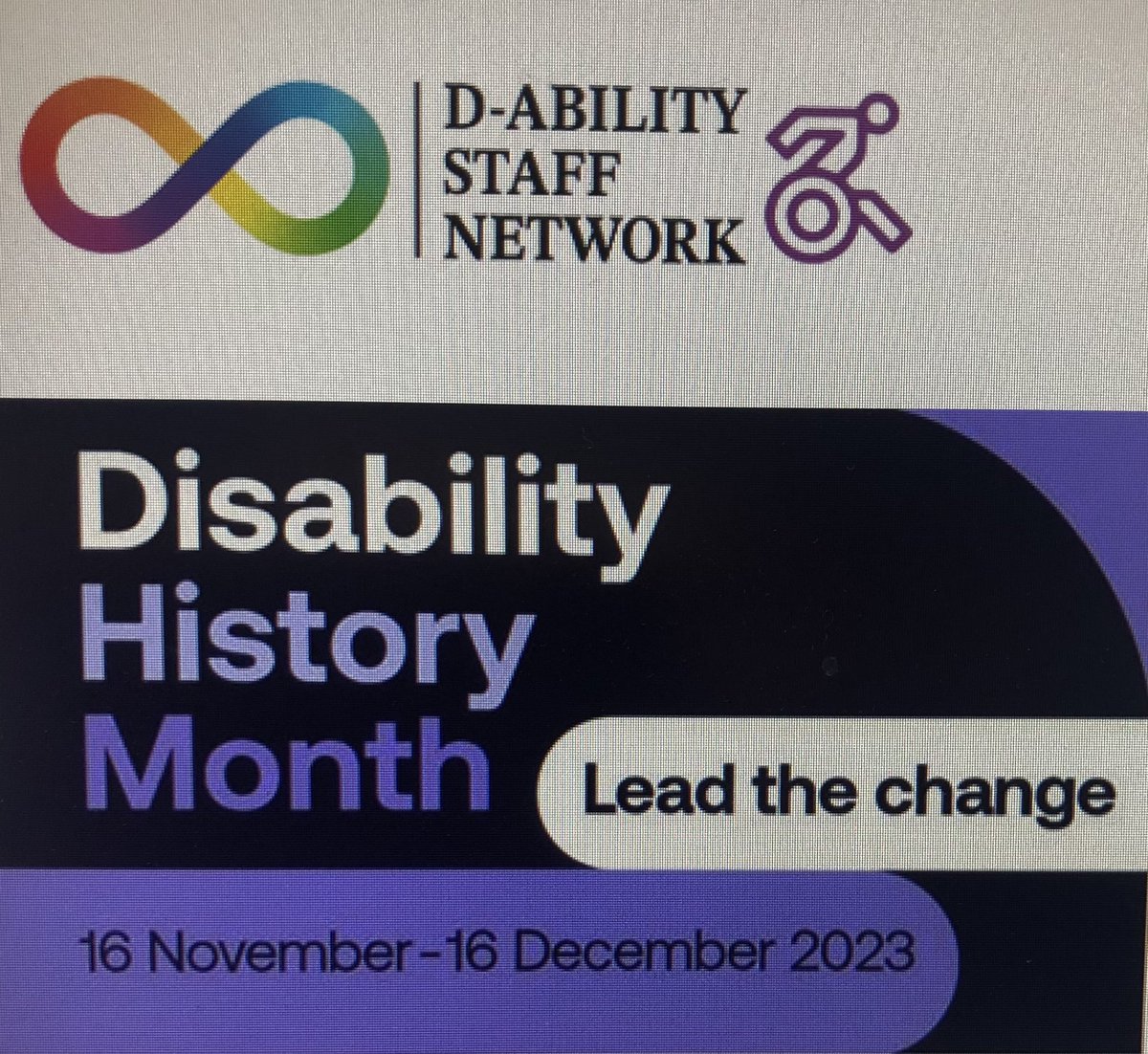 We are asking everyone @Gateshead_NHS to #LeadtheChange and make a positive difference during #DisabilityHistoryMonth #DHM23 for the 1 in 5 with a disability or LT health condition @davies_trudie @VennerAmanda @mariaalberts848 @coleenjknox1 @HWBGateshead @SarahHodgson4