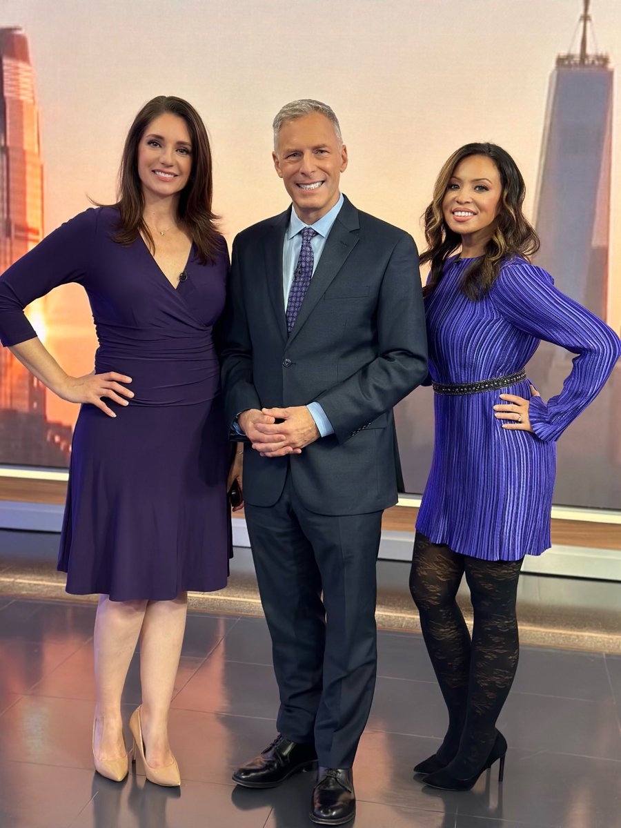 wearing purple in support of #PancreaticCancerAwareness with <a href="/AdelleCaballero/">Adelle Caballero</a> and <a href="/TheMariaLaRosa/">Maria LaRosa</a>