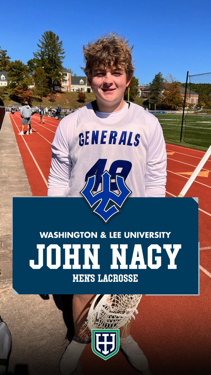 AthleticsHHES's tweet image. Congratulations to John Nagy '23 for earning a roster spot with the Washington &amp;amp; Lee University Lacrosse program! #GoHall #GoGenerals