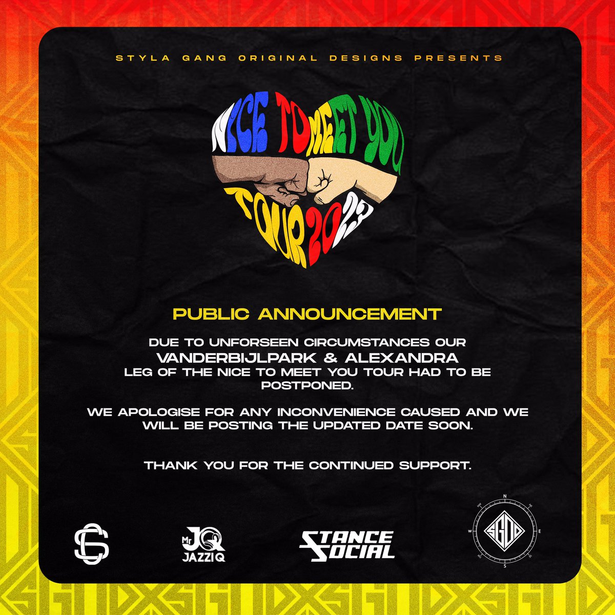 📣 PUBLIC ANNOUNCEMENT 📣 #nicetomeetyoutour2023