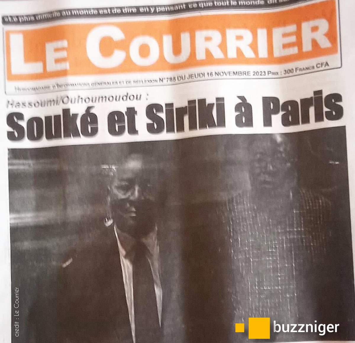 buzz_niger's tweet photo. Dernière sortie du journal Le Courrier 😆 https://t.co/9ve2mpcUTA